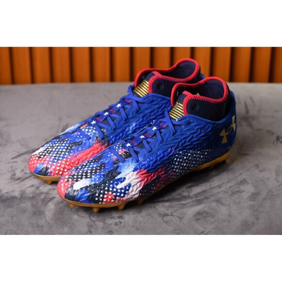 New! Size: 12.5 Men | Under Armour Spotlight 4 MC Clone USA Cleats | 3027296-400 main image 16